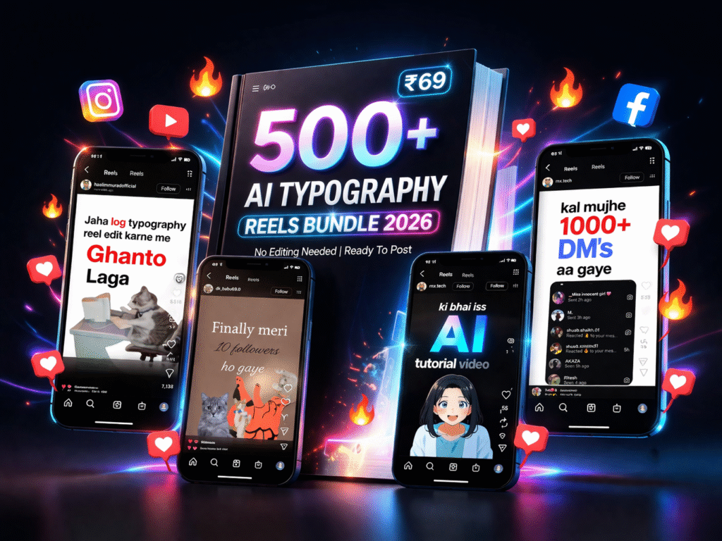 Get The Ultimate 500+ AI Typography Reels Bundle